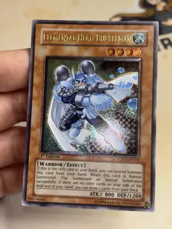 Elemental HERO Bubbleman CRV-EN014 Ultimate Rare 1st Edition YuGiOh! NM EURO - Image 2