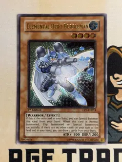 Elemental HERO Bubbleman CRV-EN014 Ultimate Rare 1st Edition YuGiOh! NM EURO - Image 3