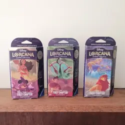 Disney Lorcana TCG The First Chapter Starter Decks Set of 3 Ready to Play - Image 1