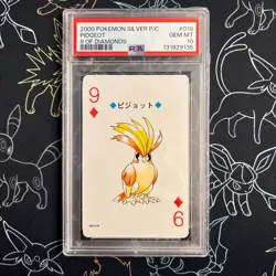 PSA 10 - Pidgeot Poker Pokemon Silver Playing Card GEM MINT Diamonds 018 2000 - Image 1