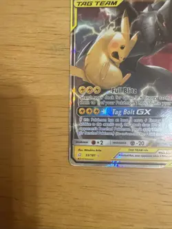 Pokemon Pikachu & Zekrom GX TCG Sun & Moon Team Up Holo Ultra Rare Card 33/181 - Image 4