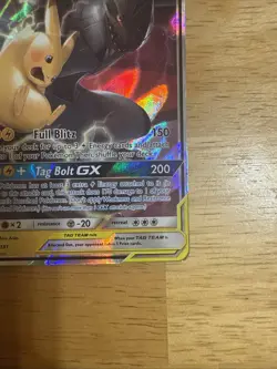 Pokemon Pikachu & Zekrom GX TCG Sun & Moon Team Up Holo Ultra Rare Card 33/181 - Image 5