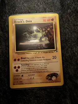 Pokemon TCG Brock's Onix Card 021/132 Gym Heroes Regular - Image 1