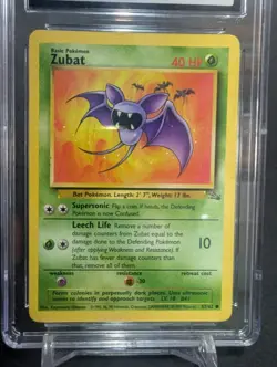 CGC 9.5 - Zubat - Fossil - 57/62 - Unlimited - Pokemon Card - Slab - Graded - Image 2