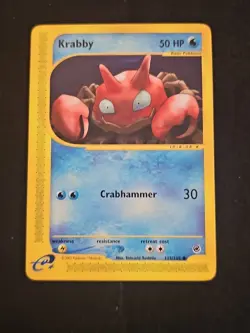 Krabby Expedition E-Reader 115/165 LP NM Pokemon TCG WOTC Vintage Card Common - Image 1