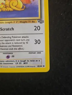 Pokemon TCG Persian Jungle Unlimited Uncommon Card 42/64 LP Condition Vintage - Image 4