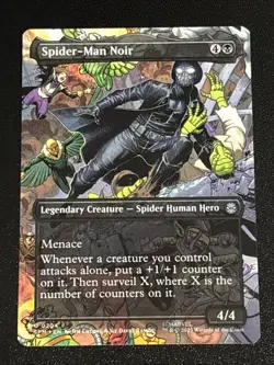 MTG Universes Beyond: Spider-man Spider-Man Noir Borderless 0204 NM - Image 1