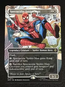 MTG Universes Beyond: Spider-man Spectacular Spider-Man Borderless 0014 NM Rare - Image 1