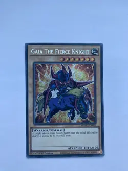 YuGiOh Gaia The Fierce Knight Secret Rare Chibi Art MZMU-EN058 - Image 1