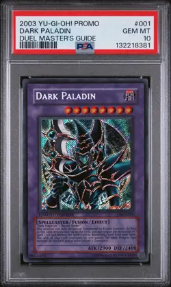 2003 YU-GI-OH! PROMO DUEL MASTER'S GUIDE #001 DARK PALADIN PSA 10 - Image 1