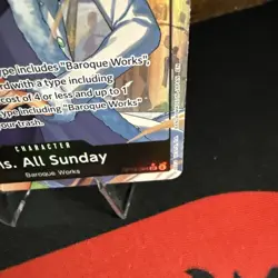 One Piece CCG Ms All Sunday Op04-084 Sr Alt Art Pack to Sleeve Fresh NM English - Image 4