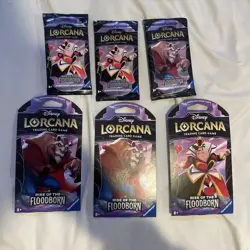Disney Lorcana Rise of the Floodborn Booster Pack Lot Of 6 - Image 1