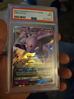 Pokemon TCG 2017 Espeon GX Card 61/149 Sun & Moon PSA 9 Mint - Image 2
