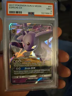 Pokemon TCG 2017 Espeon GX Card 61/149 Sun & Moon PSA 9 Mint - Image 3