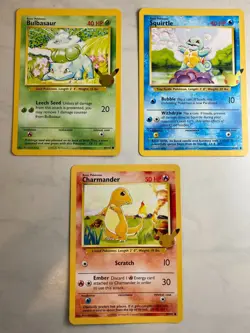 Pokemon Cards - Starter Trio Bundle - Base Set - Image 1