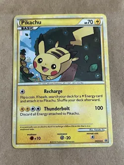 Pokemon Pikachu Holo Black Star Promo HGSS03 2010 Rare HeartGold Card - Image 1
