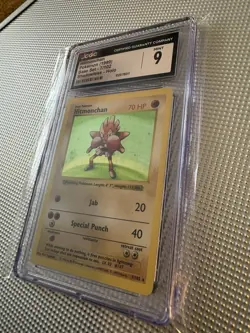 1999 Pokemon TCG Base Set Shadowless Hitmonchan Holo CGC 9 7/102 Card Stock - Image 4