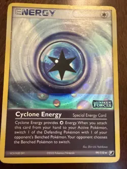 Cyclone Energy 99/115 EX Unseen Forces - Reverse Holo Pokemon Card -Stamped LP - Image 1
