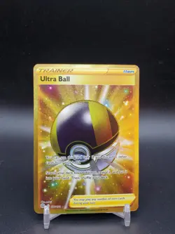 Ultra Ball 186/172 Brilliant Stars Gold Secret Rare NM Pokemon Card - Image 1