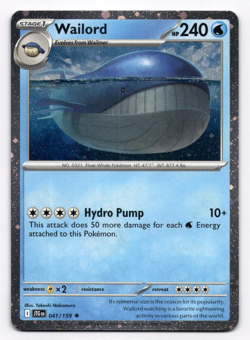 Wailord - (Cosmos Foil) Miscellaneous Cards & Products - Pokemon NM 041/159 - Image 1