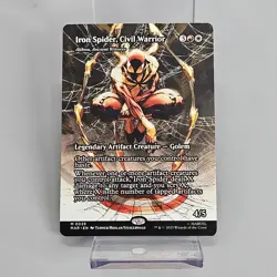 MTG Magic the Gathering Card MAR 0039 Iron Spider Civil Warrior Borderless NM - Image 2