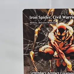 MTG Magic the Gathering Card MAR 0039 Iron Spider Civil Warrior Borderless NM - Image 3