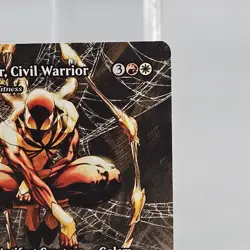 MTG Magic the Gathering Card MAR 0039 Iron Spider Civil Warrior Borderless NM - Image 4