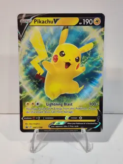 Pikachu V SWSH198 SWSH: Sword & Shield Promo Cards Holo - Image 1
