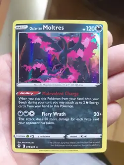 Pokemon TCG Galarian Moltres Holo Ultra Rare - Image 1