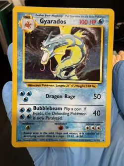 Pokemon TCG Gyarados Base Set 6/102 Holo 1999-2000 Wizards Base Set Copyright... - Image 1