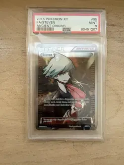 Pokemon Steven Full Art 95/98 XY Ancient Origins Ultra Rare Holo PSA 9 - Image 1