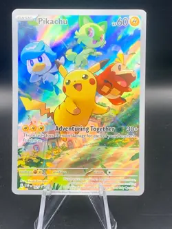 Pokemon 2023 Scarlet & Violet Promo Pikachu Rare #SVP EN 027 - Image 1