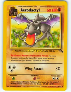 Aerodactyl - 16/62 Fossil Set - Pokemon TCG - 1999 - Image 1