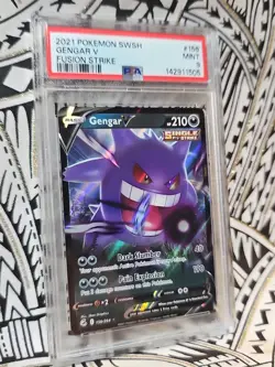 Gengar V POKEMON 2021 Fusion Single Strike #156 PSA 9 Mint (505) Free Shipping - Image 2
