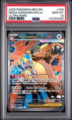Mega Kangaskhan ex (Full Art) PSA 10 Mega Evolution 164/132 Ultra Rare Pokemon - Image 1