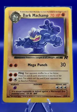 Pokemon Dark Machamp 27/82 Team Rocket Non-Holo Rare Vintage WOTC English LP - Image 1