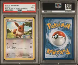 PSA 9 MINT Eevee 63/98 Build A Bear Exclusive Stamped Promo Pokemon TCG 2015 - Image 3