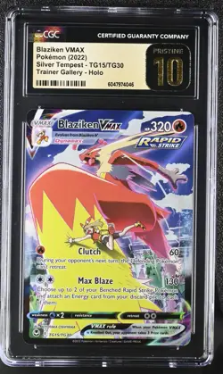 2022 POKEMON SWORD & SHIELD SILVER TEMPEST TG15 BLAZIKEN VMAX CGC 10 PRISTINE - Image 1