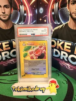2003 Pokemon Skyridge Granbull Reverse Foil PSA 8 NM MT - Image 1