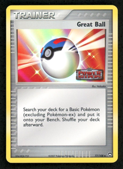 Great Ball (77/108) Reverse Holo Uncommon Pokemon Power Keepers LP - Image 1