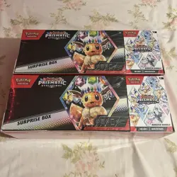 Pokemon Prismatic Evolutions Surprise Box and Booster Bundle x2 - Image 1