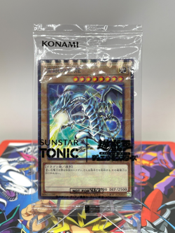 Yugioh SSC1-JP001 Blue-Eyes White Dragon Promo Sunstar Tonic Collab Sealed Para - Image 1