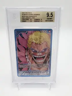 BGS 9.5 Gem Mint One Piece OP01 Japanese | Alt Art | Doflamingo OP01-060 - Image 1