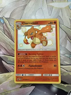 Pokemon TCG Charmeleon Hidden Fates Holo Card SV7/SV94 Shiny Rare - Image 1