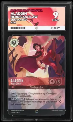 Disney Lorcana TCG the First Chapter Aladdin Heroic Outlaw Card 211/204 Ace 9 - Image 3