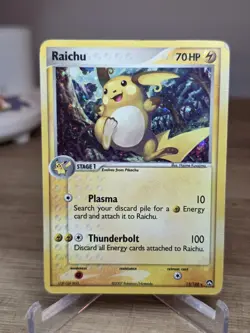 Pokemon EX Power Keepers Holo Foil TCG Card Raichu 12/108, 2007 - Image 1