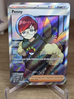 Penny 239/198 Scarlet & Violet Base Set Full Art Ultra Rare Holo Pokemon Card - Image 1