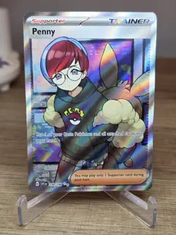 Penny 239/198 Scarlet & Violet Base Set Full Art Ultra Rare Holo Pokemon Card - Image 5
