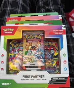 Pokemon First Partner Pack Series 1 Sealed Box + 2 Booster Packs Promo Cards - Image 1