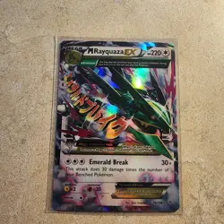 M Rayquaza EX 76/108 Roaring Skies Holo Pokemon Card Nm/lp - Image 1